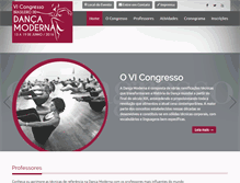 Tablet Screenshot of congressodancamoderna.com.br